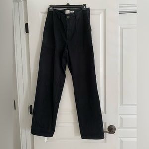 Black full length cotton/chino pants